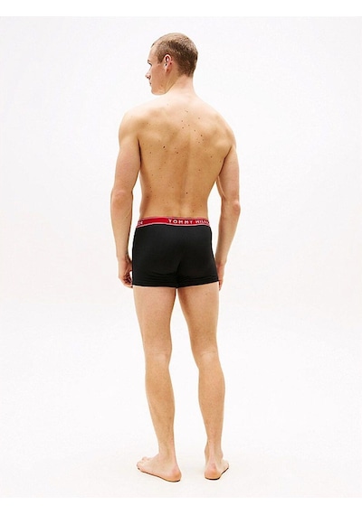 Tommy Hilfiger 3p Trunk Wb-7329 Hot Heat/med Red/dp Rge