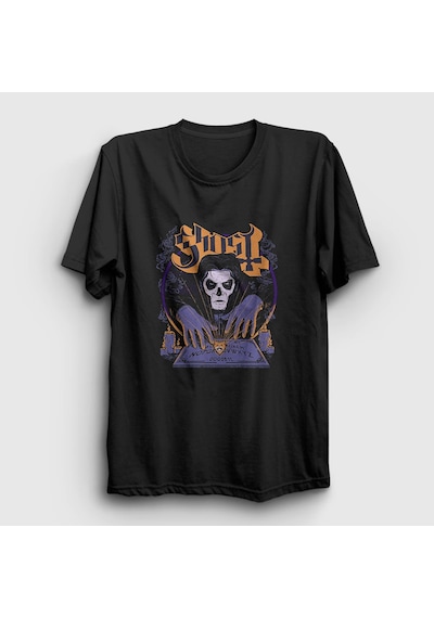 Presmono Unisex Goodbye Ghost T-shirt Siyah