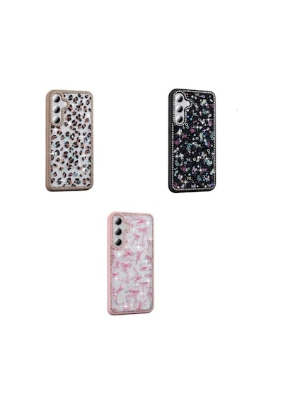 Ayrex Samsung Galaxy S24 Fe İle Uyumlu Kılıf Siyah Azya Taşlı Kapak Samsung Galaxy S24 Fe İle Uyumlu, Siyah Diğer