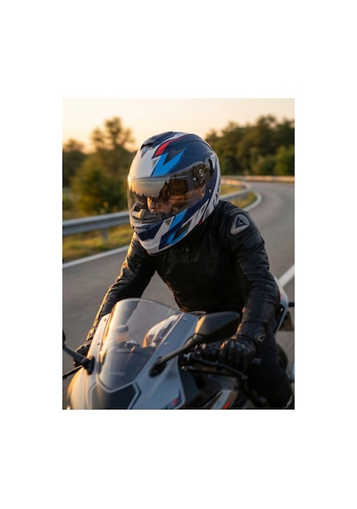 Vento Premium Çene Açılır Kask Güneş Vizörlü Mat Mavi Gri Ece 22.06 Sertifikalı Mavi Mavi