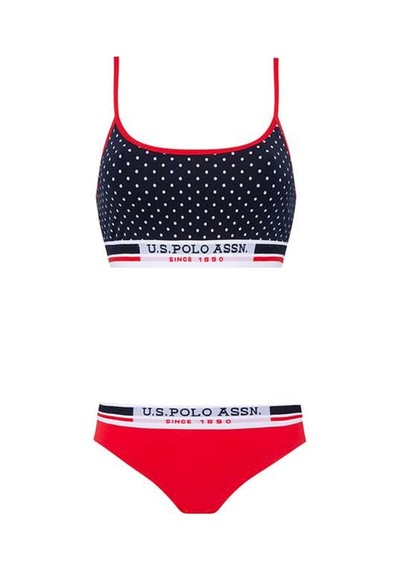 U.S. Polo Assn. U.s Polo Assn. 66252 Kadın Büstiyer Şort Takım-lacivert Lacivert
