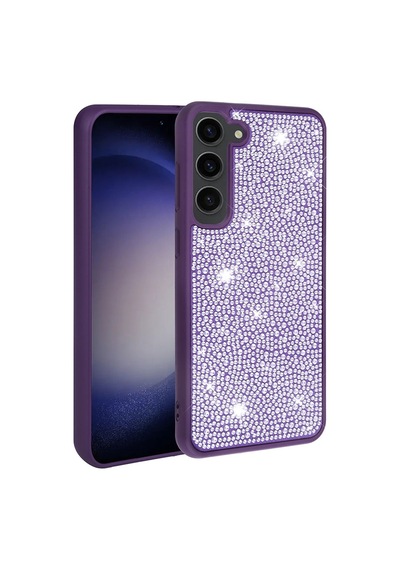 Zore Galaxy S23 Uyumlu Parlak Taşlı Tasarım Nvth Ston Kılıf-derin Mor