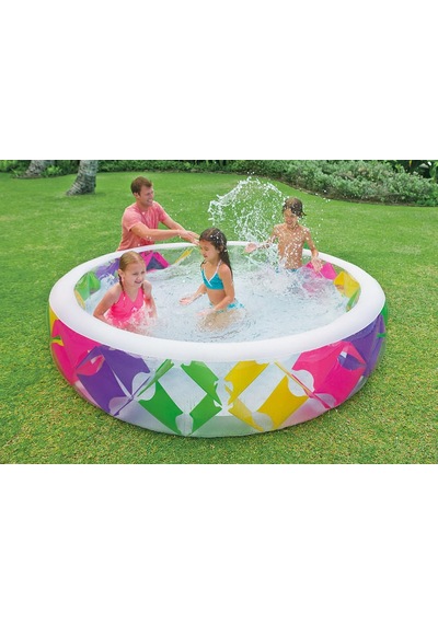 Intex Yumusak Taban Seffaf Havuz 229x56cm Çok Renkli