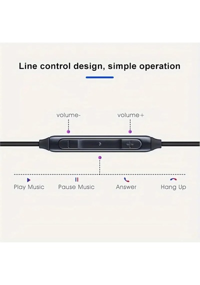 Type-c Kablolu Kulak İçi Kulaklık Gürültü Önleyici Mikrofon, Dahili Ses Kontrol, Ergonomik Si Standart