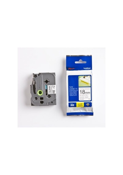 Brother P-Touch Tze-S241 Tze-Tape 18Mm Beyaz Üzerine Siyah Güçlü