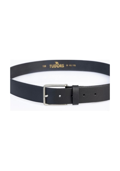 Tudors Erkek %100 Hakiki Deri 3,5 Cm Klasik Siyah Kemer-27073 Siyah