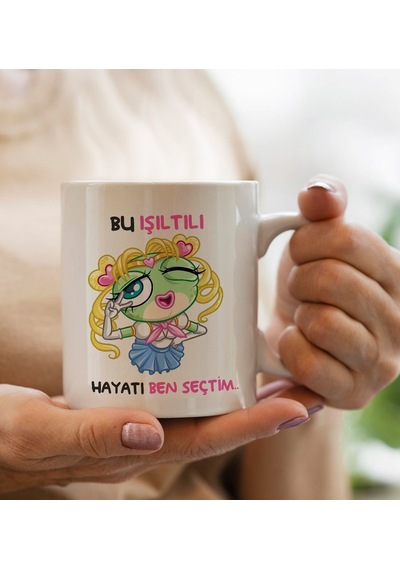 Bk Gift Bu Işıltılı Hayatı Ben Seçtim Tasarımlı Beyaz Kupa Bardak, Arkadaşa Hediye, Doğum Günü Hediyesi Bitmeyencom29838 Bk Gift