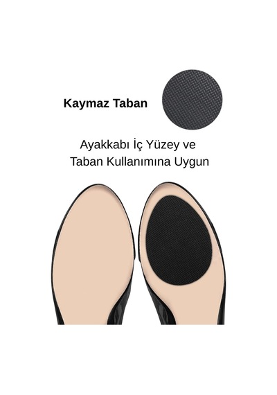 Siolanzi Ayakkabı Altı Yapışkanlı Kaydırmaz Ped 2 Adet Siyah