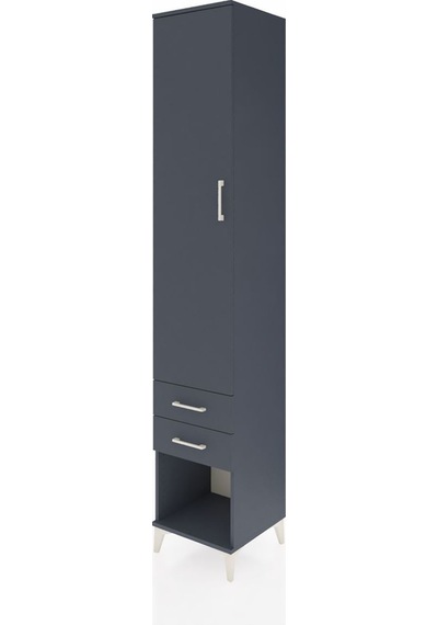 Hyperion Dolap 3 Raflı 2 Çekmeceli Tek Askılı 44x44x243 Antrasit-antrasit Antrasit Hyperion Dolap 3 Raflı 2 Çekmeceli Tek Askılı 44x44x243 Antrasit-antrasit Antrasit