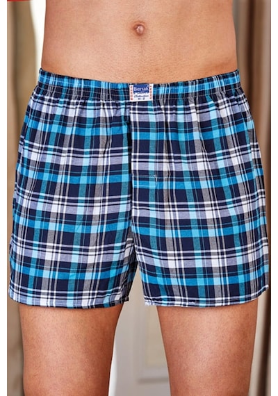 Durumod Erkek Karışık Desen Poplin Boxer 6 Adet Berrak Karışık Renk