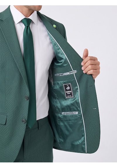 Tk6893 Erkek Klasik 2 Li Takım Elbise 2 Düğmeli Slim Fit Esnek Kumaş Çift Yırtmaçlı 7 Drop Yeşil