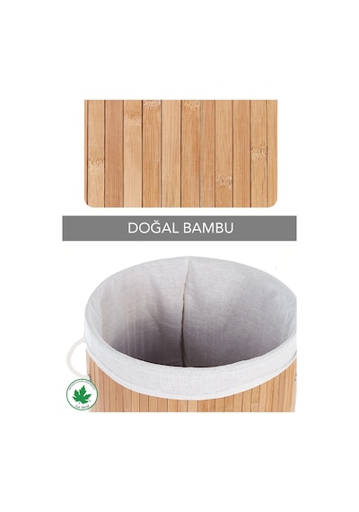 El Yapımı Bambu Yuvarlak Çamaşır Sepet, Hasır Kirli Sepeti Std Katlanır Bambu Yuvarlak Çamaşır Sepeti Klasik Bambu