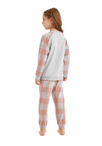 Kız Çocuk Pijama Takımı 60516 - Gri Melanj