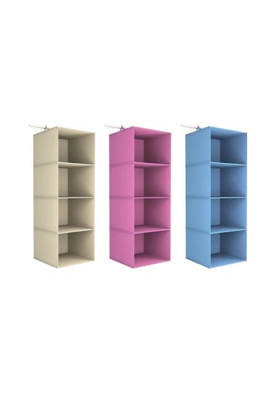 4 Katlı Dolap Içi Düzenleyici 4 Gözlü Organizer/düzenleyici Siyah Çizgili Kumaş Diğer
