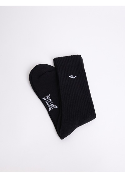 Everlast Logo Nakışlı 2'lü Siyah Çorap Siyah