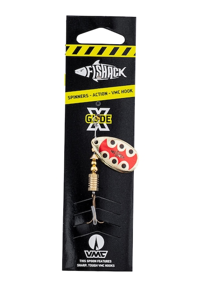 Savex Döner Kaşık - Fishack Glidex - Golden Ladybug - 7g - No:3 - Alabalık/turna/levrek Olta Kaşığı