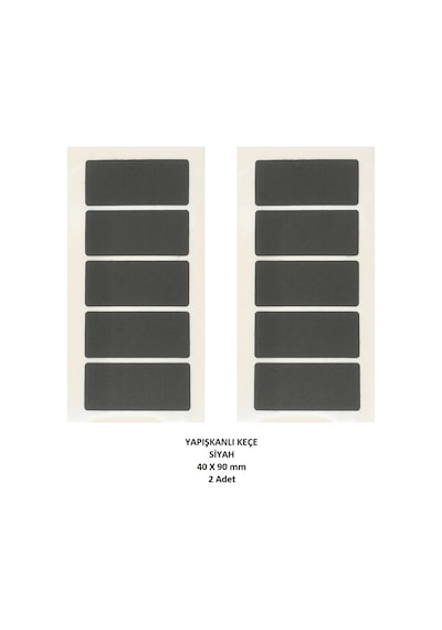 Zemin Koruyucu, 40x90 mm Keçe, Siyah (2 Adet)
