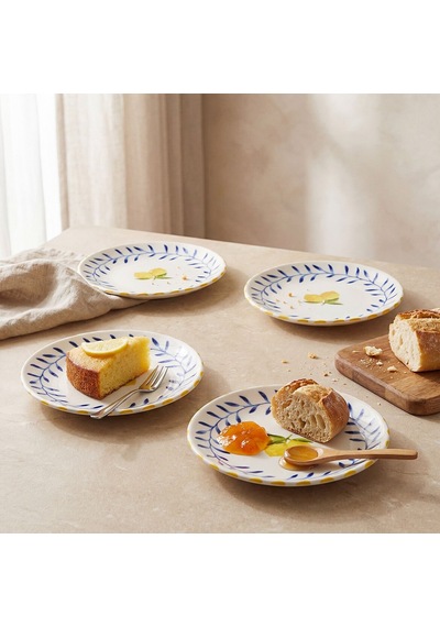 Güral Limon Desenli 4lü Porselen Tatlı Tabağı Seti 17 Cm Diğer