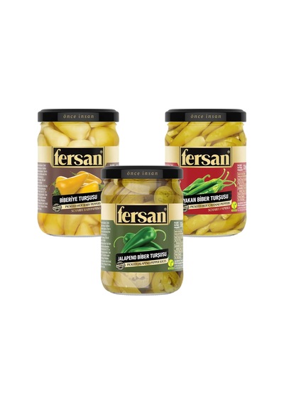 Fersan Biber Turşusu 370 Cc 3 Lü Karma Paket / Biberiye - Yakan Biber - Jalapeno