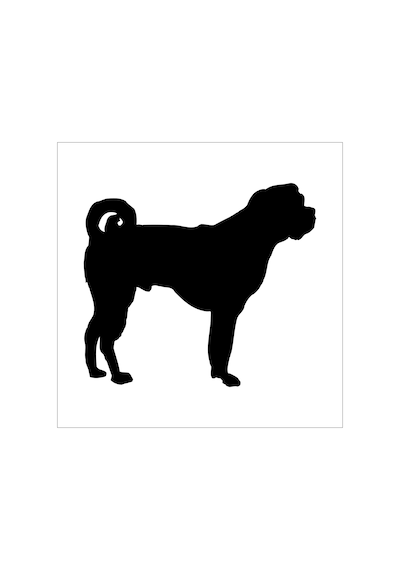 Köpek Folyo Sticker Derstv877 70cm Uzunluk Siyah