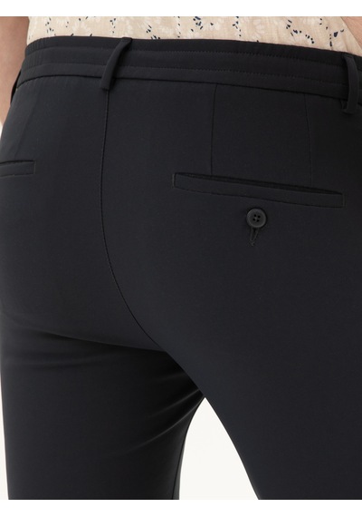Cacharel Lacivert Slim Fit Beli Bağcıklı Pantolon Cacharel Lacivert Slim Fit Beli Bağcıklı Pantolon