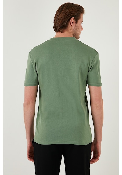 Buratti Pamuklu V Yaka Slim Fit Erkek T Shirt 5902122 Elma Yeşili