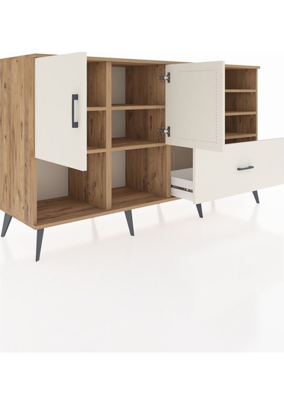 Kronos Konsol 7 Raflı Tek Çekmeceli 2 Kapaklı 176x59x99 Çam-aytaş Çam-aytaşı Kronos Konsol 7 Raflı Tek Çekmeceli 2 Kapaklı 176x59x99 Çam-aytaş Çam-aytaşı
