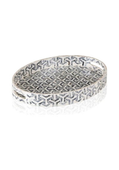 The Mia Sedef Oval Tepsi 45x33x6cm Tlc0095 Lacivert