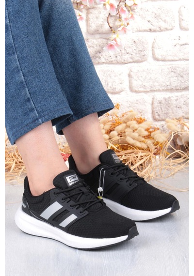 Jump 35132 Hafif Rahat Orijinal Ürün Sneaker Kadın Spor Ayakkabı Siyah - Beyaz