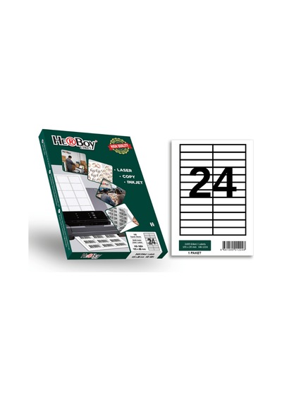 Herboy Hb-1224 105 X 23 Mm A4 Laser Etiket 100 Adet