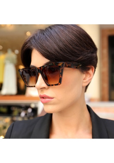 Cat Eye Leopar Kadın Güneş Gözlüğü