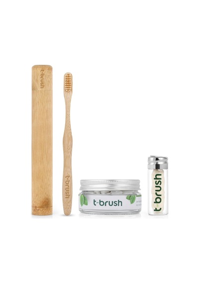 Tbrush Doğal Naneli Diş Bakım Seti - Vegan , Plastik Içermez