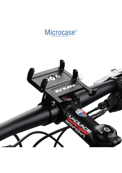 Microcase Gub Pro 7 Alüminyum Alaşım Bisiklet Motosiklet Telefon Tutucu - 55-100mm Ayarlanabilir Gidon Telefon Sabitleyici - Al5774 Siyah