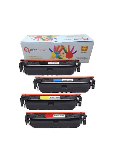 Hp 4203 Mfp4303 230x Çipli Uyumlu Toner Set Yüksek Kapasite W2300x W2301x W2302x W2303x 4 Renk
