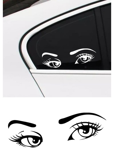 Göz Sticker, Oto Sticker, Motor Sticker, Modifiye Sticker 15x4 Cm