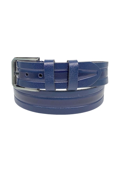 Süzer Deri 4.5 Cm Spor %100 Hakiki Manda Derisi Lüks Kemer Lacivert Desenli Lacivert