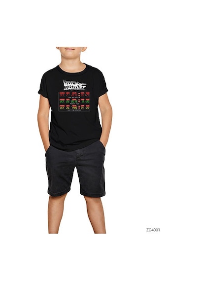 Zepplin Giyim Geleceğe Dönüş 2015 Siyah Çocuk Tişört