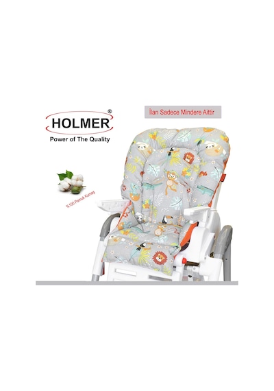 Holmer Organik Mama Sandalyesi Minderi & Kılıfı Kemer Deliksiz