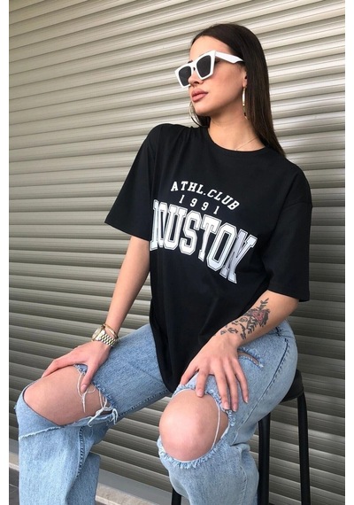 Startmore Unisex Challenge Rahat Kesim Oversize Siyah