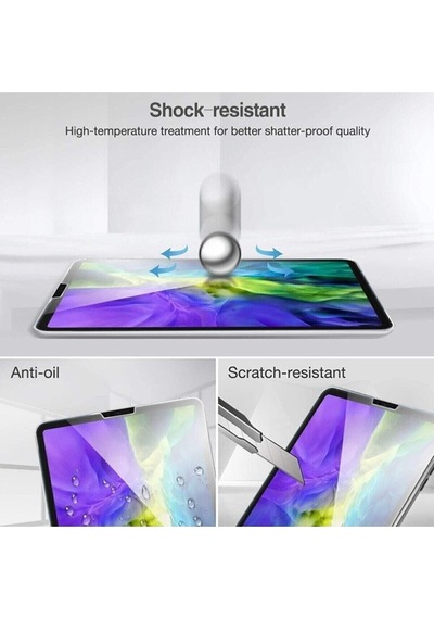 Apple Uyumlu iPad Air 5 Ve Air 4 10.9 Inç 2022 Ekran Koruyucu Nano Teknoloji Kırılmaz Cam