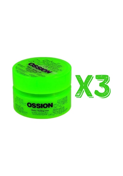 Ossion Saç Şekillendirici Mat Wax 100 Ml 3 Adet