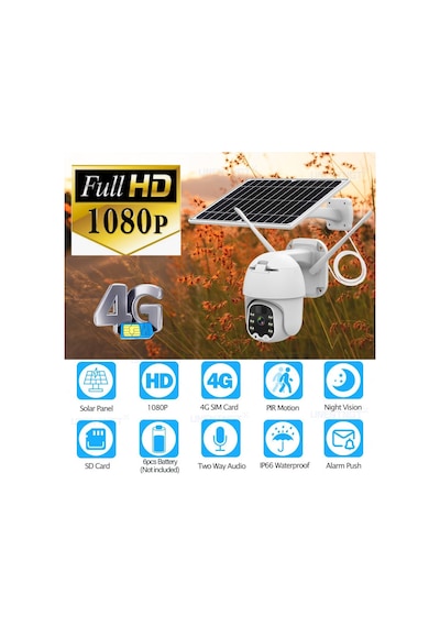 Wificam 4G Sim Kartlı Solar Güvenlik Kamerası Wificam 4G Sim Kartlı Solar Güvenlik Kamerası