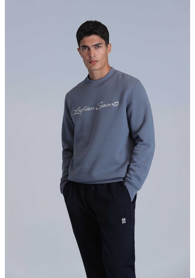 Lufian Erkek Loved Sweatshirt 112030137 Koyu Mavi Koyu Mavi