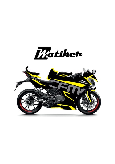 Cfmoto 250sr Sarı Desenli Parçalı Kaplama Sticker Etiket Modeli Sarı Gri Siyah