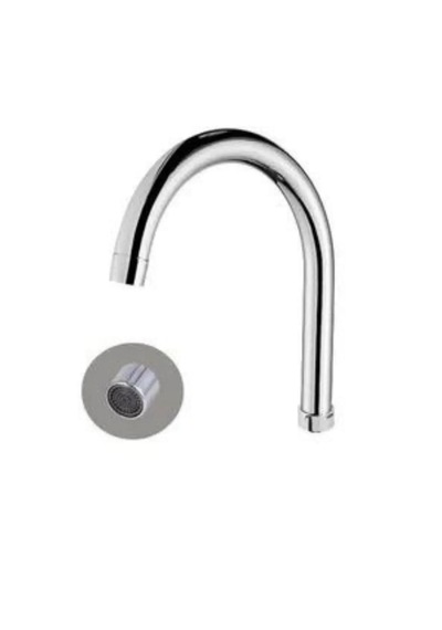 Mutfak & Banyo Eviye Batarya Kuğu Borusu Uzun Baston 27 Cm Krom