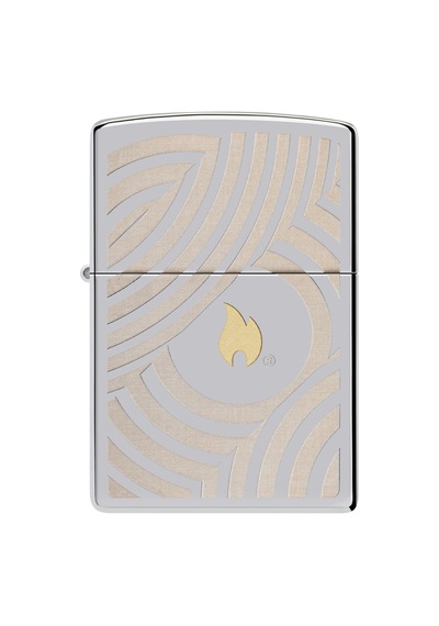 Zippo Flame And Circles 2 Dizayn Çakmak Gri