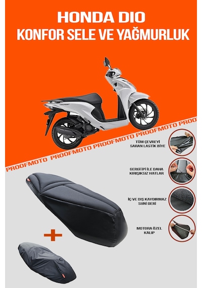 Honda Dio Konfor Sele Ve Yağmurluk Kılıf