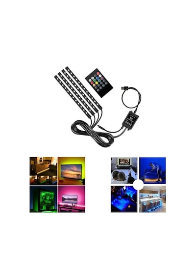 Tv Arkası Aydınlatma Otomobil Ayak Altı Led Monitor Gece Ambians Lambası