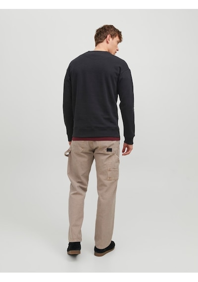 Jack & Jones Jack&jones Sıfır Yaka Siyah Erkek Sweatshirt 12242366 001