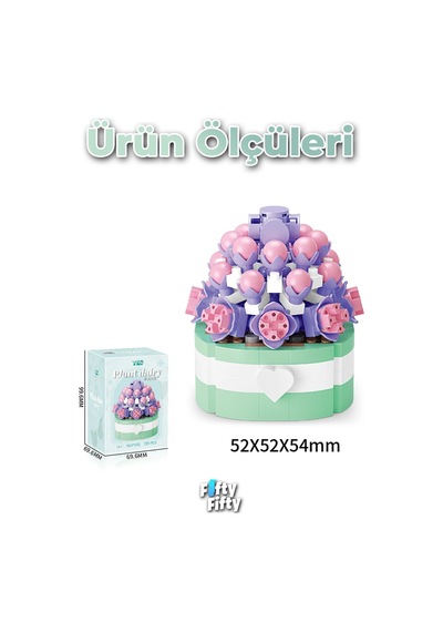 Panlos Micro Block Bitki Serisi 1252 Çiçek Buketi 255 Parça Oyuncak Yapım Seti Ffp-1252